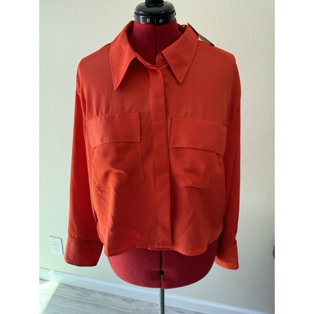 NWT Women Junior Size XXL ButtonUp Collared Shirt Top Blouse Workwear Casual 568